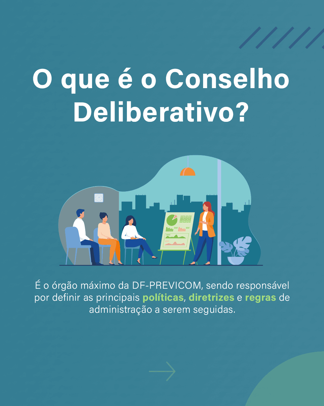 Slide 1 do carrossel sobre Conselho Deliberativo