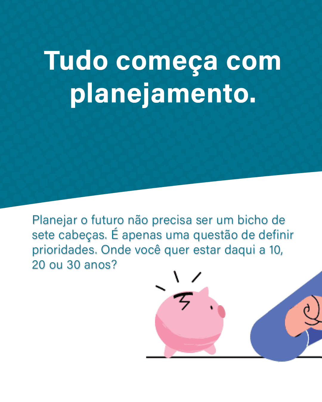Slide 1 do carrossel de educação financeira